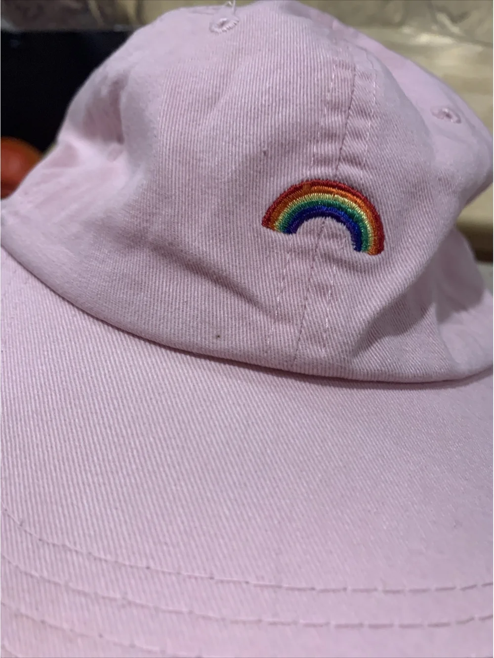 God’s Promise 🌈 Rainbow Arch Of Colors Refraction Dispersion Pink Baseball Cap